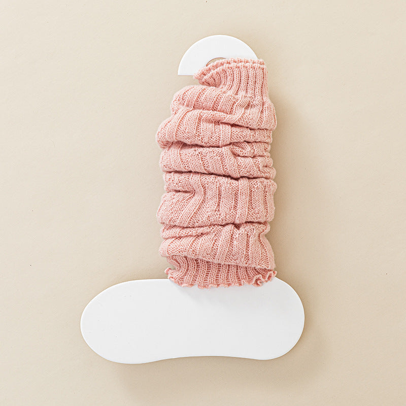 Gebreide Lange Wollen Sokken met Gerimpeld Effect