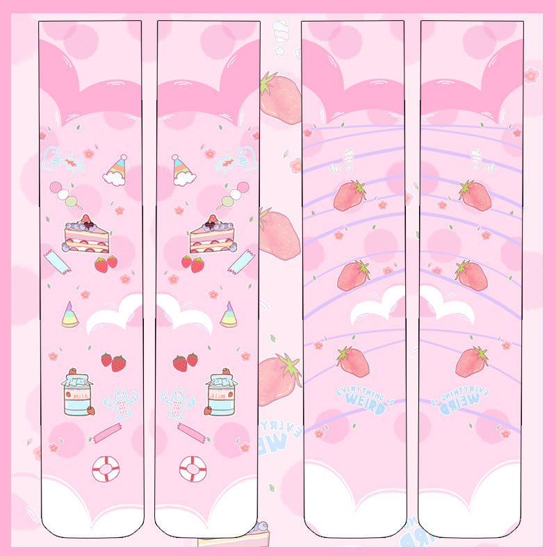 Schattige Lolita Overknee Sokken van Witte Fleece