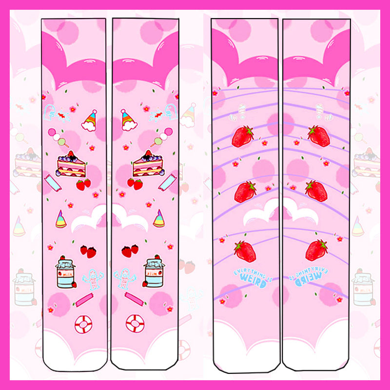 Schattige Lolita Overknee Sokken van Witte Fleece