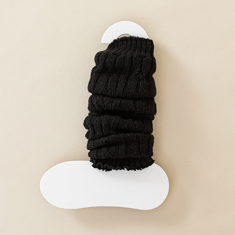 Gebreide Lange Wollen Sokken met Gerimpeld Effect