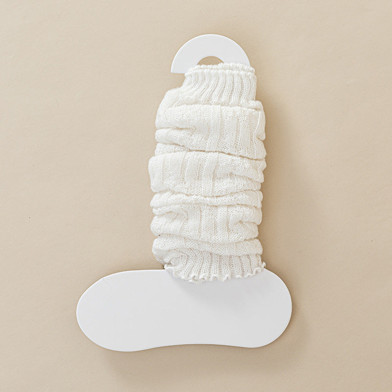 Gebreide Lange Wollen Sokken met Gerimpeld Effect