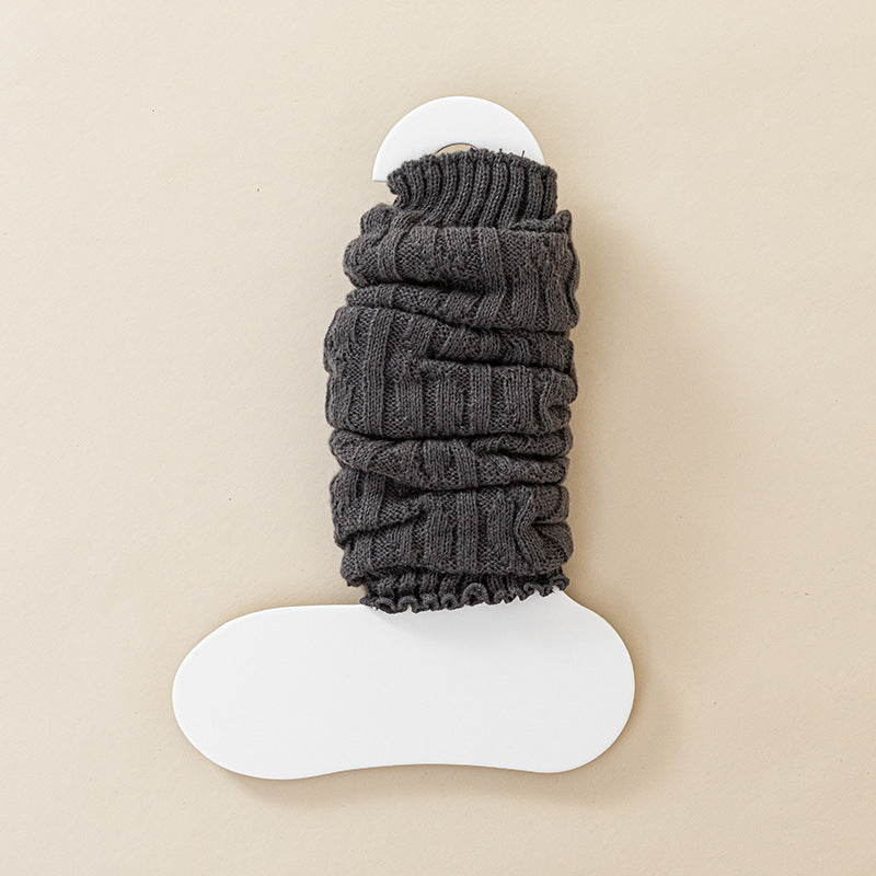 Gebreide Lange Wollen Sokken met Gerimpeld Effect