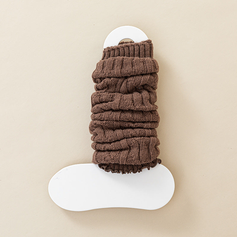 Gebreide Lange Wollen Sokken met Gerimpeld Effect